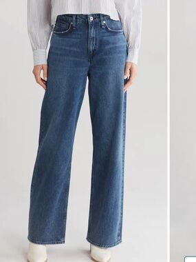 $255 Rag & Bone The Logan Mid-Rise Wide Leg Jeans Vintage stretch 27